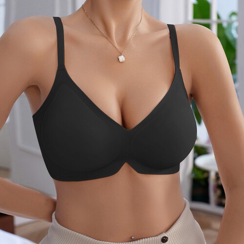 Popular products, traceless large size underwear, European and American women's bras, gathered anti-sagging large breast bra, authentic