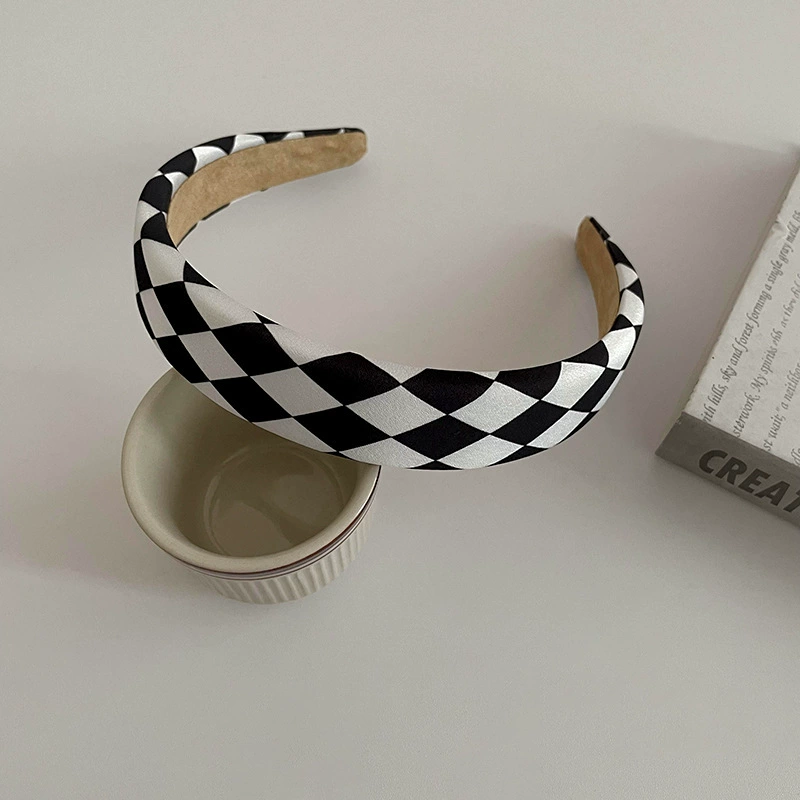 Зажимы для волос коллекция Checkerboard — стильные черно-белые зажимы для чёлки, маленькие декоративные булавки