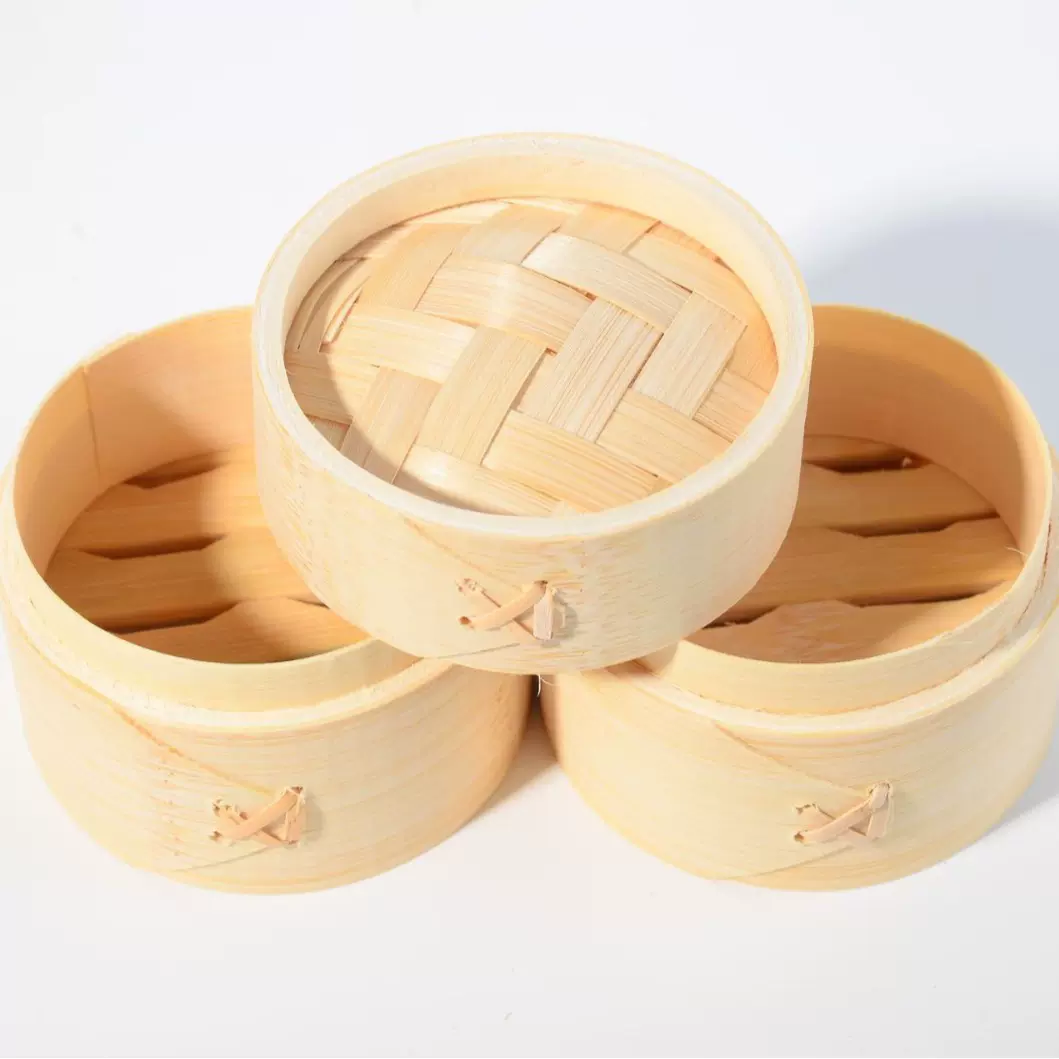 小笼包蒸笼竹蒸笼小蒸笼蒸屉蒸饺蒸格竹笼迷你笼屉竹制商用蒸架