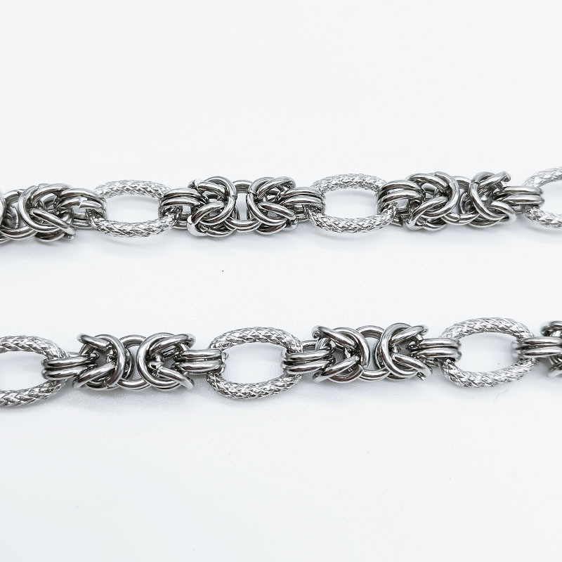 Multi Ring Interlocking Necklace For Men Stainless Steel Hip Hop_voghion.com