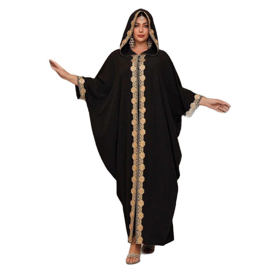 Robe longue brodée ample pour femme, style transfrontalier africain, robe grande taille pour femme_voghion.com