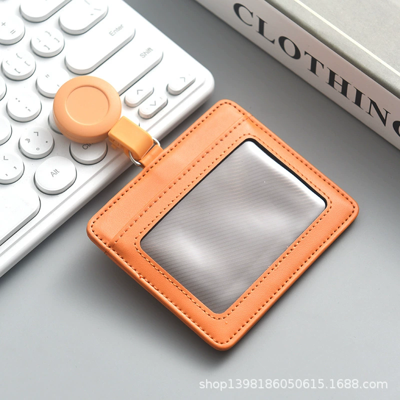 retractable factory brand identity protection cover work ID card holder with lanyard employee badge student ID card ID card
