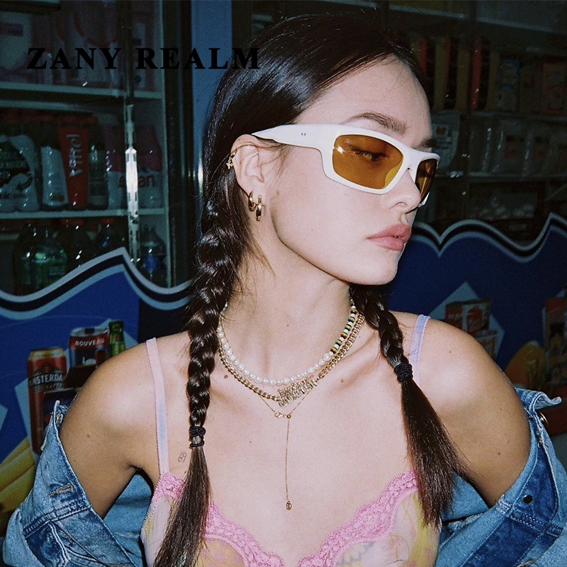 Nuevo nicho caja media y antigua personalidad y2g futuro tecnología estilo gafas de sol calle ins gafas de sol fabricante en stock