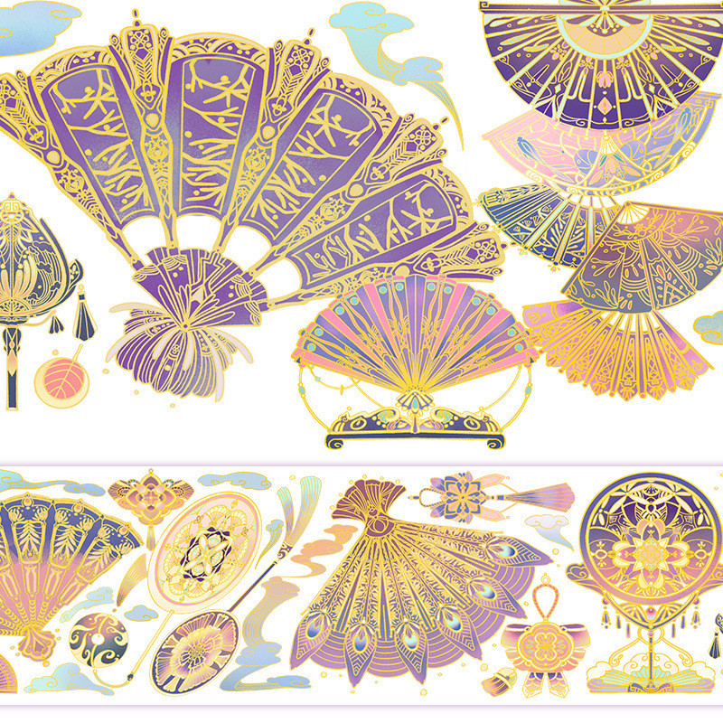 ◎▽팬 패턴.밝은 표면 PET.핫 스탬핑 2m.테이프◎▽