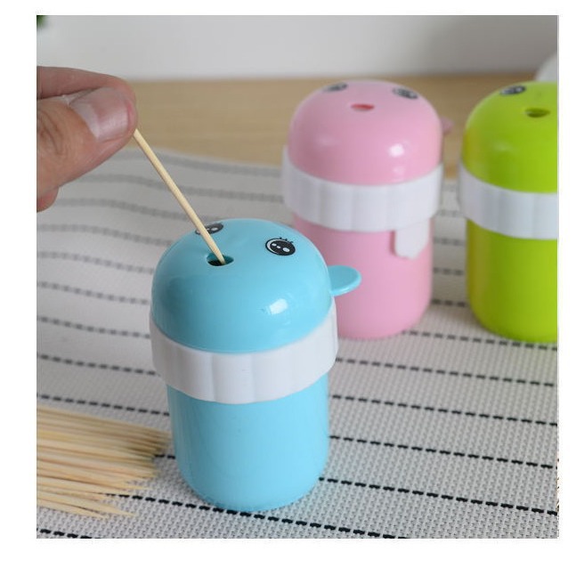 C con 400 palillo de dientes de dibujos animados caja de palillo de dientes titular de palillo de dientes creativo botella simple palillo de dientes caja palillo de dientes tarro