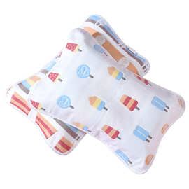 儿童枕巾幼儿园宝宝纯棉纱布吸汗透气一对装婴儿专用枕头巾
