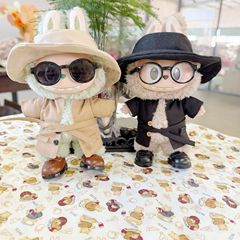 僅衣服】搪膠馬卡龍拉布布公仔衣服掛件LABUBU着替風衣套裝海歸服