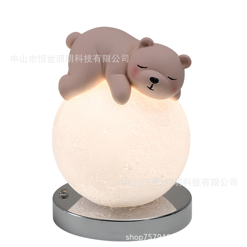 Lámpara de noche transfronteriza decoración de oficina dormitorio de oso creativo lámpara de mesa decoración ambiente de sala de estar luz de noche