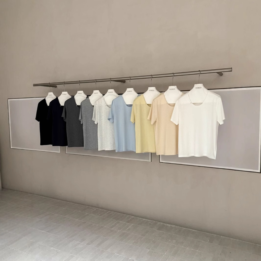 【XHM】2025年夏新作韓国風シンプルスタイルメタルバックル半袖Tシャツ人気スタイル#10678