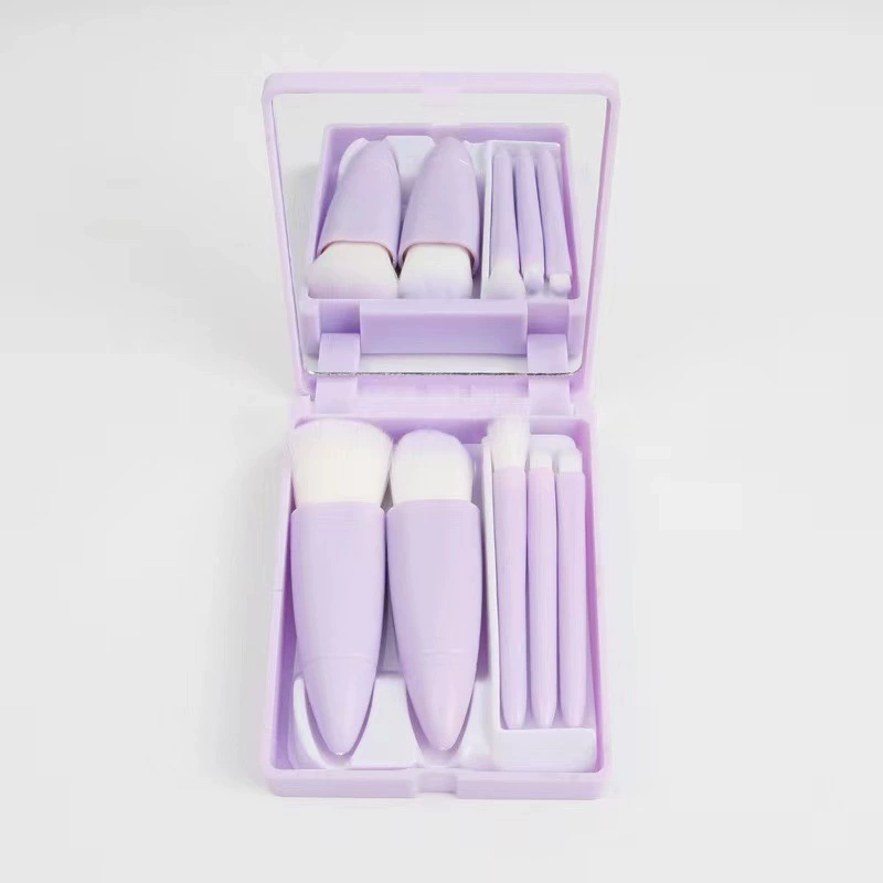Brush, face blush, foundation, 5 pieces