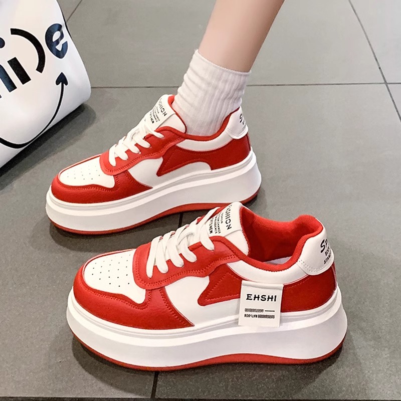 Damen Freizeitschuhe Rot Vielseitige Sportliche Modeschuhe_voghion.com