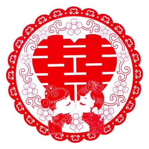 30# Wholesale electrostatic wedding stickers, wedding supplies, wedding room decoration, paper-cut window grilles