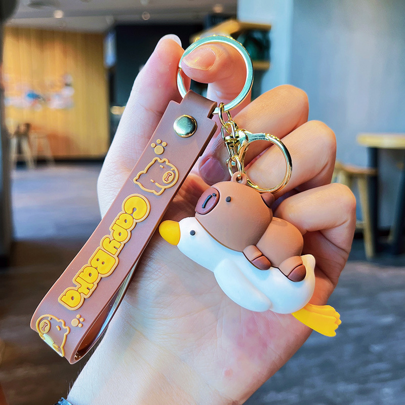 漫画カピバラカピバラキーホルダーペンダントクリエイティブかわいい人形カップル車のペンダント小さなギフト卸売|undefined