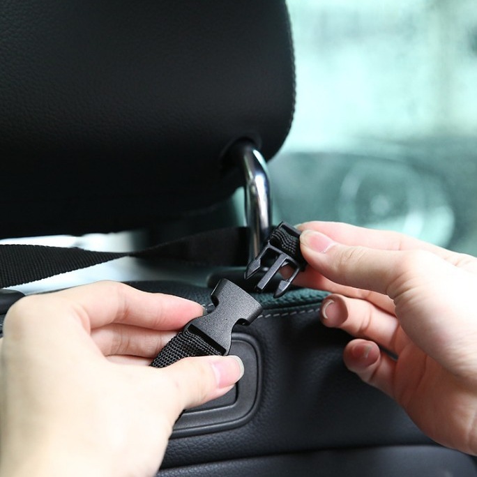 Coche no tejido bolsa de basura asiento trasero de almacenamiento bolsa colgante respetuoso del medio ambiente coche colgando bolsa de almacenamiento de coche en stock fábrica