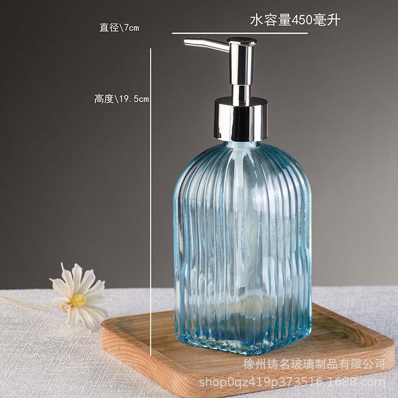 スポット卸売アマゾンプッシュ式ガラス手指消毒剤垂直パターン増粘ボストンシャワージェルローションボトル|undefined