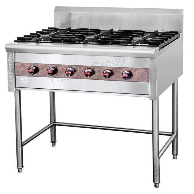 富利天然气六头单圈平头炉(安全掣)