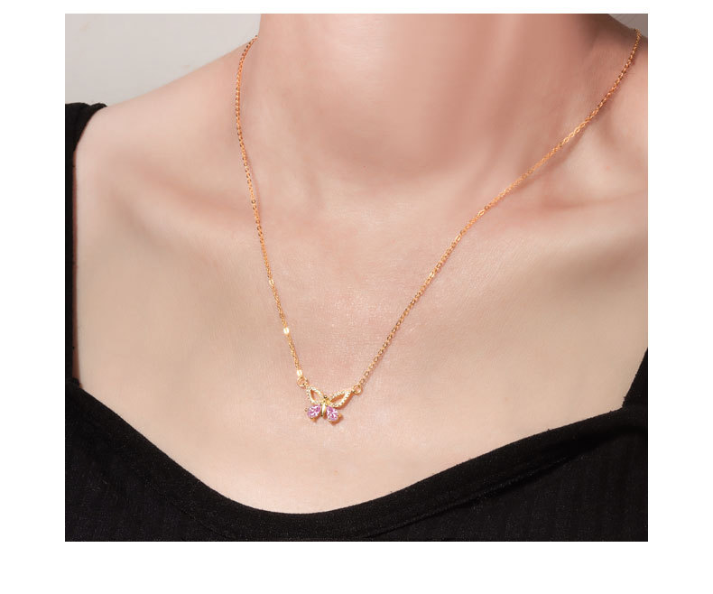 Daily Occasion 925 Sterling Silver Material 925 Sterling Silver Cable Chain Plating Butterfly Pendant Necklace