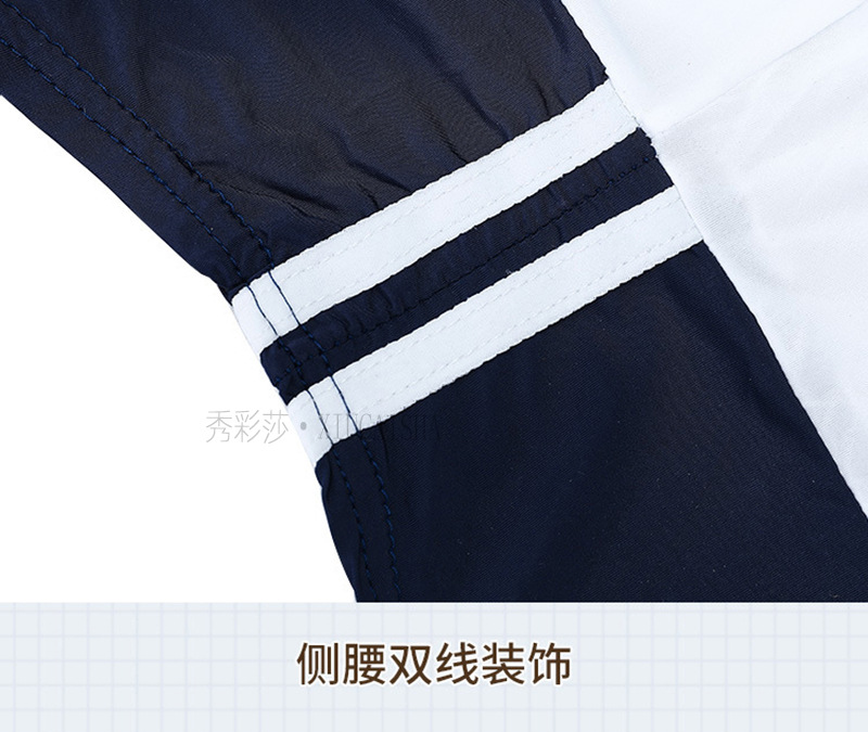 One-piece Roleplay Lingerie Costume with Milk-silk Fabric and Striped Student Socks — detail image 13