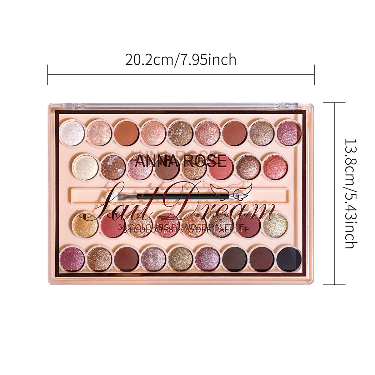Placa de sombra de ojos de 34 colores mate perla brillante con maquillaje multifuncional en una placa de maquillaje de color transfronterizo europea y americana image 5