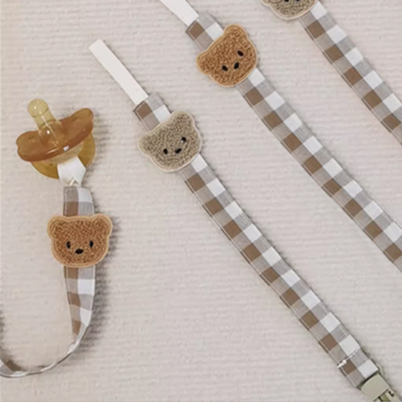 INS Han Feng Infant Nipple Chain Bear Nipple Clip Anti-losing Chain Baby Toy Tooth Gel Lanyard Anti-falling Rope