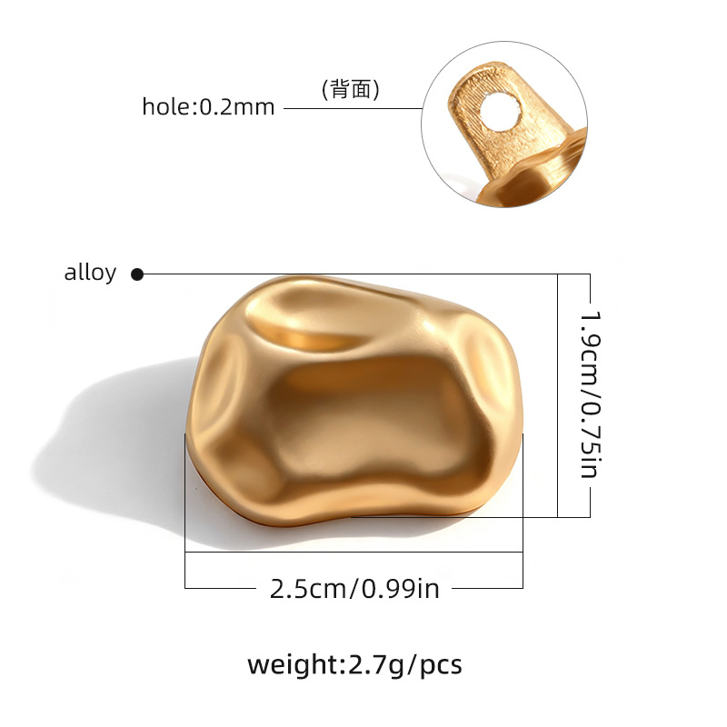 Nuevos botones de trajes de baño de playa transfronterizos metal dorado botones decorativos irregulares DIY accesorios de ropa maleta