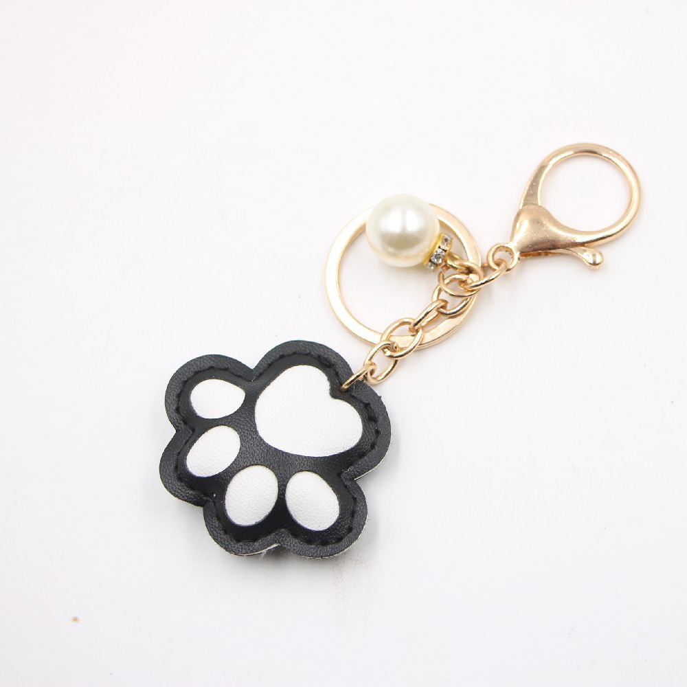 Cat's Claw Bear Paw Leather Bag Key Chain Pendant Bag Pendant Keychain display picture 3