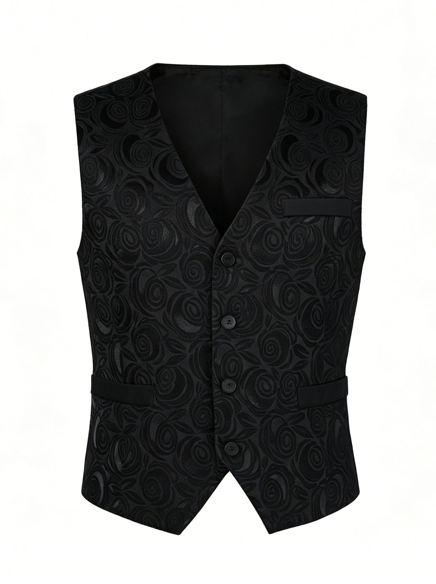 Abito da uomo tre pezzi per cerimonia con giacca e gilet jacquard_voghion.com