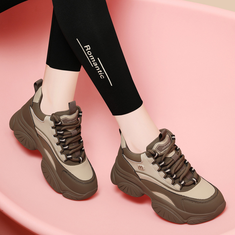 Demi-season shock-absorbing lightweight sneakers platform for…