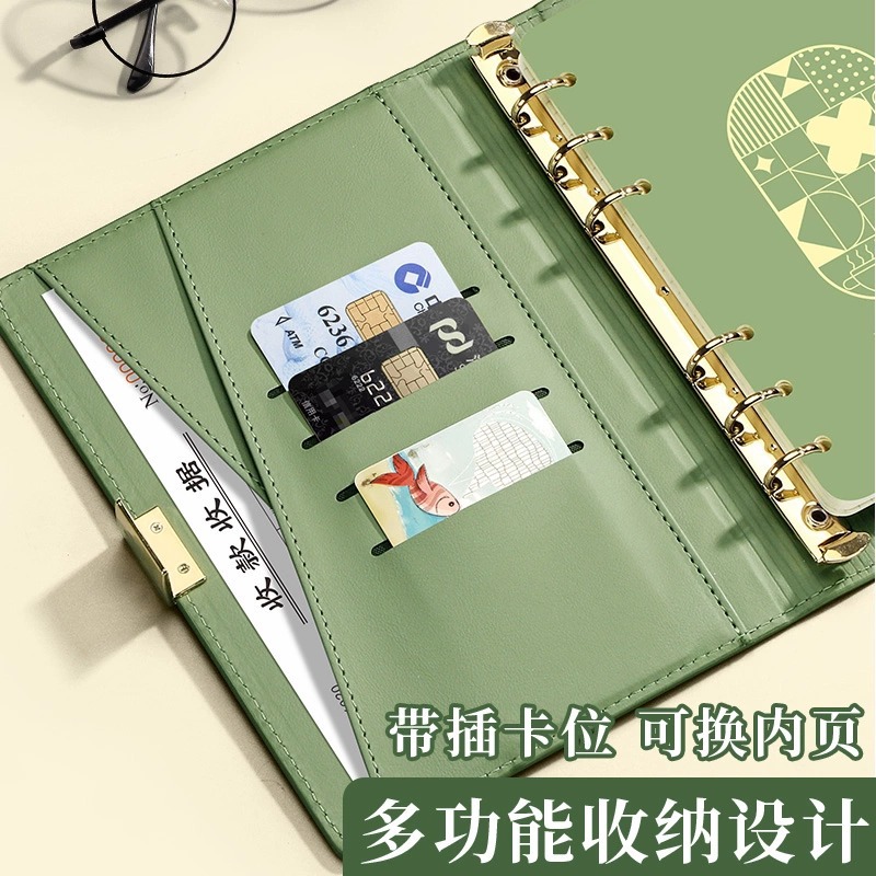 Cuaderno de hojas sueltas caja de regalo traje logotipo imprimible personalizado oficina de negocios regalo de gama alta Cuaderno de aspecto alto