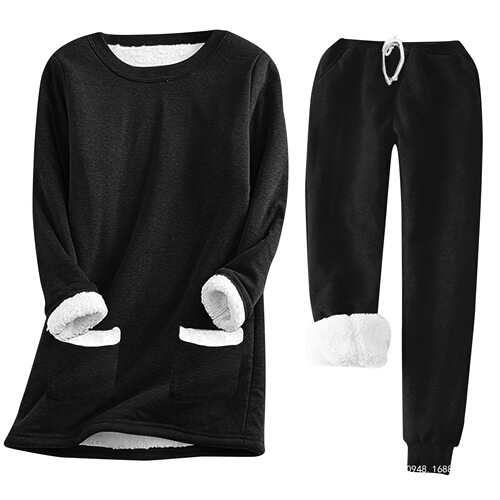 Women's pullover long sleeve sweatshirt set