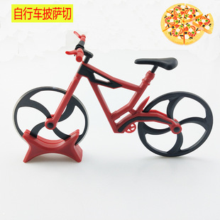 Bicycle pizza cutter stainless steel Amazon cross-border creative pizza roller cutter double-wheel baking utensils
