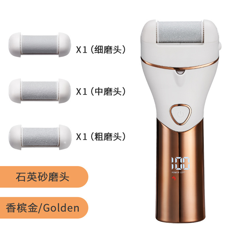 国境を越えたインテリジェントな洗えるフットグラインダー、電動ペディキュア、足裏の角質除去、充電式デジタルディスプレイケア装置|undefined