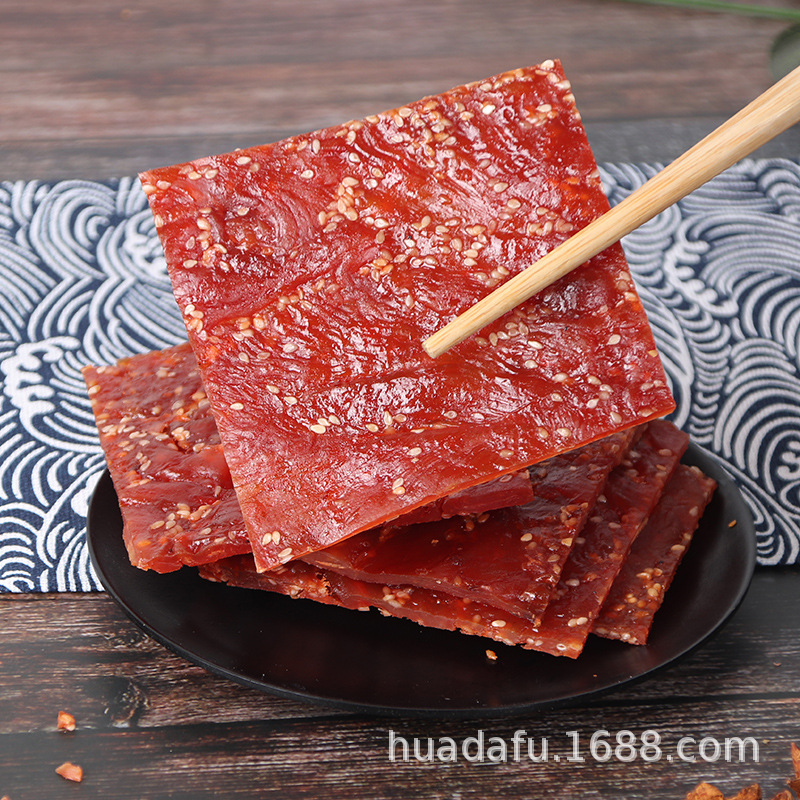 猪肉脯风干猪肉干香辣肉片景区休闲小吃零食特产即食熟食散装批发
