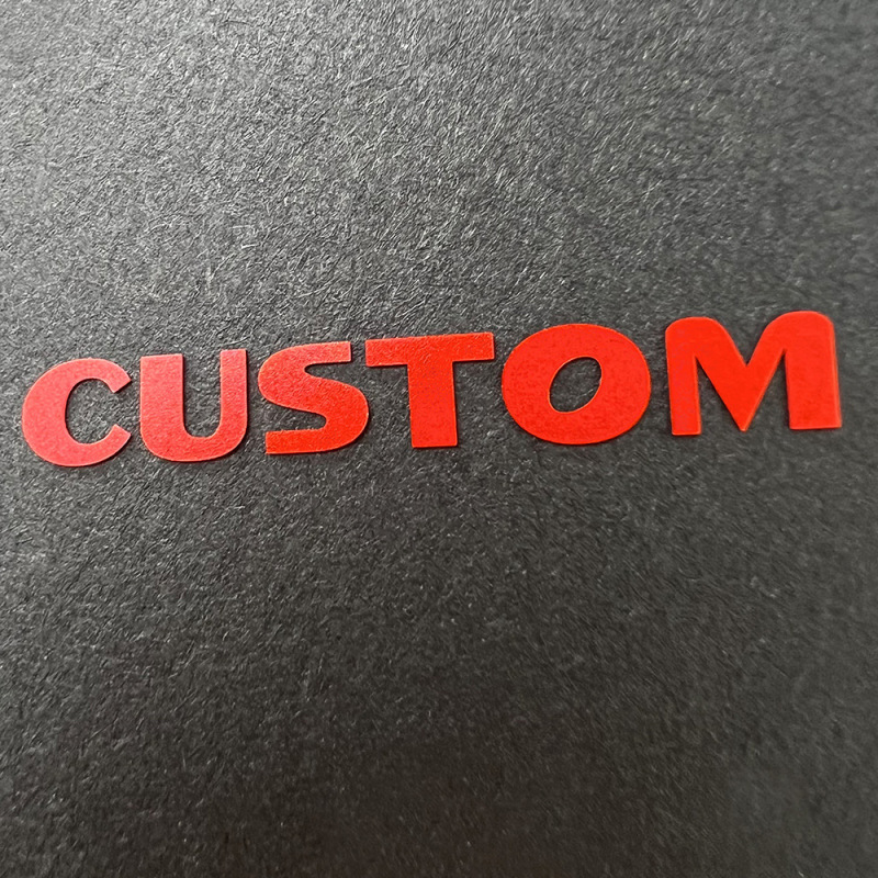 Accepting Custom Nameplates, 3D Logo Stickers, Matte Red Logo Letters, English Letters, and Branding Labels