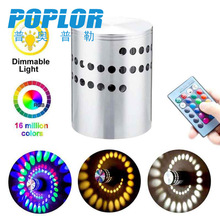 LED明装RGB筒灯 3W氛围灯七彩遥控调光灯 酒吧KTV商城大卖场照明