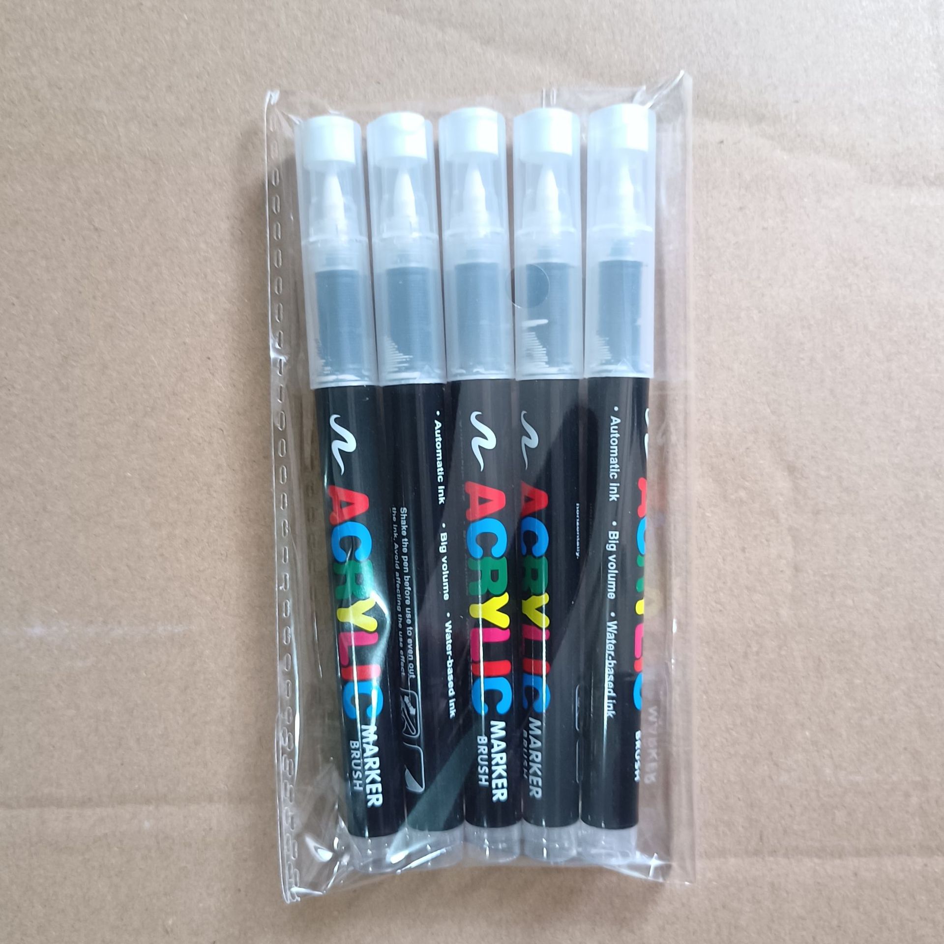 Rotulador acrílico de tipo líquido directo, pequeño y negro, para pintura artística infantil, a base de agua, fácil de limpiar, no mancha y se mezcla.