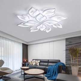 2024新款现代简约三色变光花瓣吸顶灯北欧客厅卧室LED创意吸顶灯
