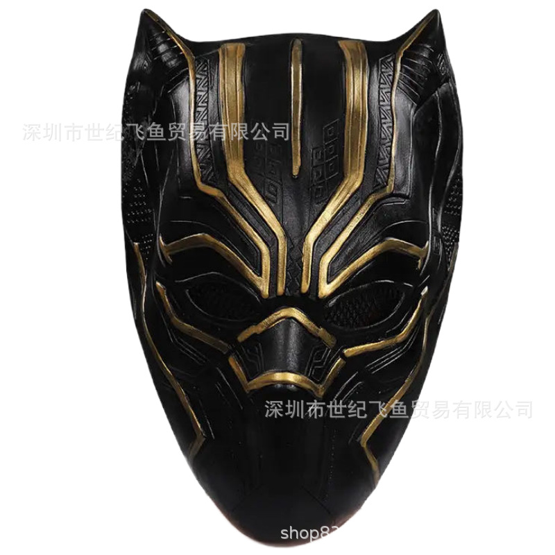 Nuevo Negro Pantera máscara Capitán América Spider-Man Marvel película y accesorios de televisión héroe látex sombrero máscara de Halloween