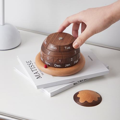 Planet Desk Calendar Wholesale Living Room Study Wooden Desk Calendar Creative Ornament Gift Wooden Perpetual Calendar Office Calendar