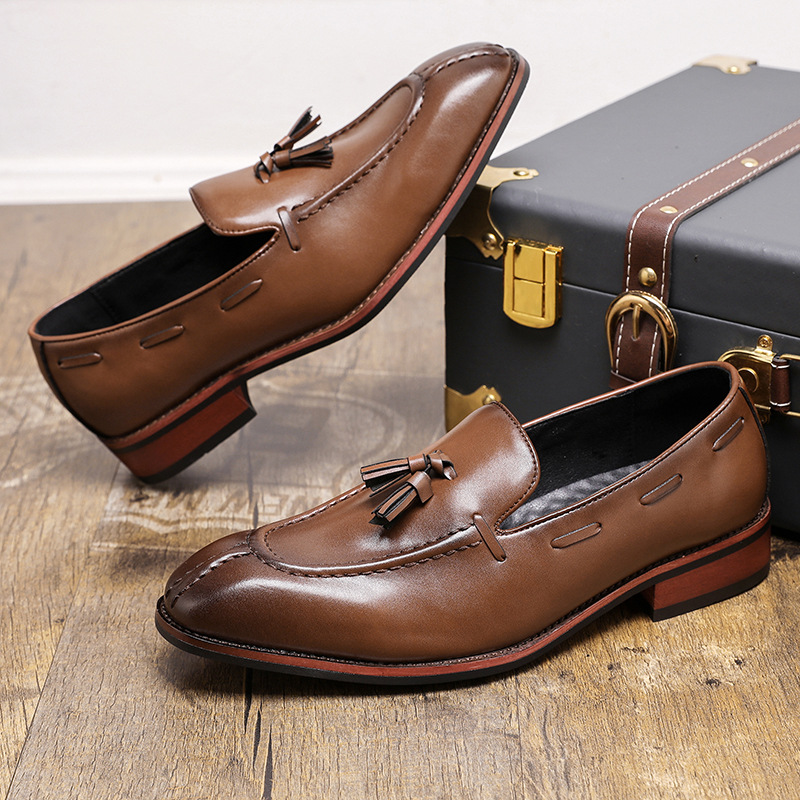 Zapatos de hombre de gran tamaño transfronterizo nuevos zapatos casuales de moda zapatos Lefour tendencia británica zapatos de cuero de lujo zapatos Bean