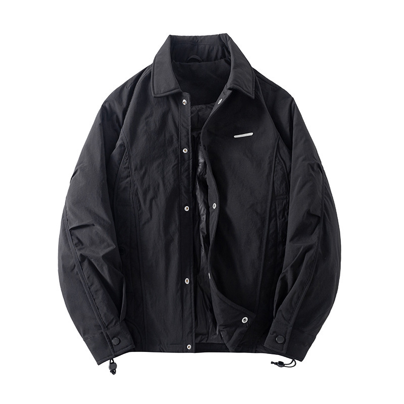 High-end 90 chaqueta blanca de plumón ligera chaqueta de entrenador de invierno masculino chaqueta de estilo americano retro marca de moda abrigo de solapa casual image 6