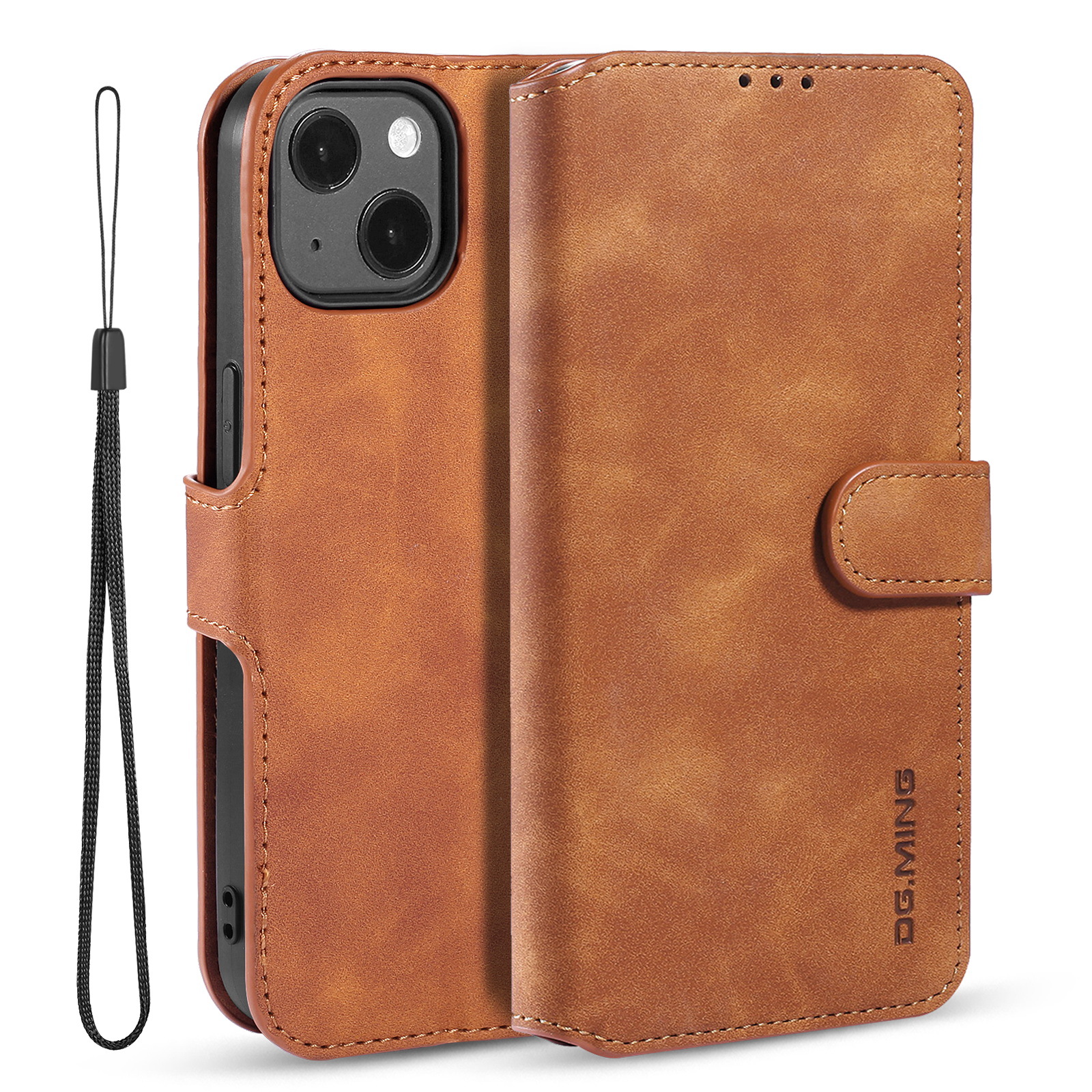 Retro Leather Wallet Phone Case For Iphone 14 And Iphone 13_voghion.com