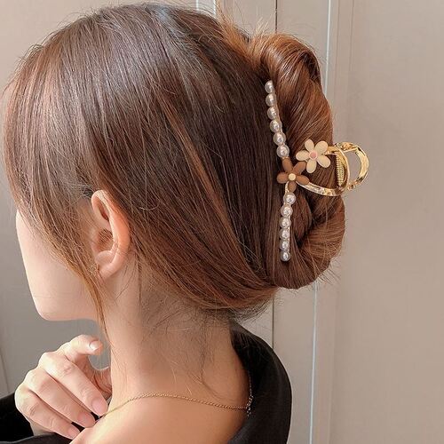 Internet celebrity metal grabber female large shark clip hairpin back of head hairpin high-end hair plate hairpin headwear