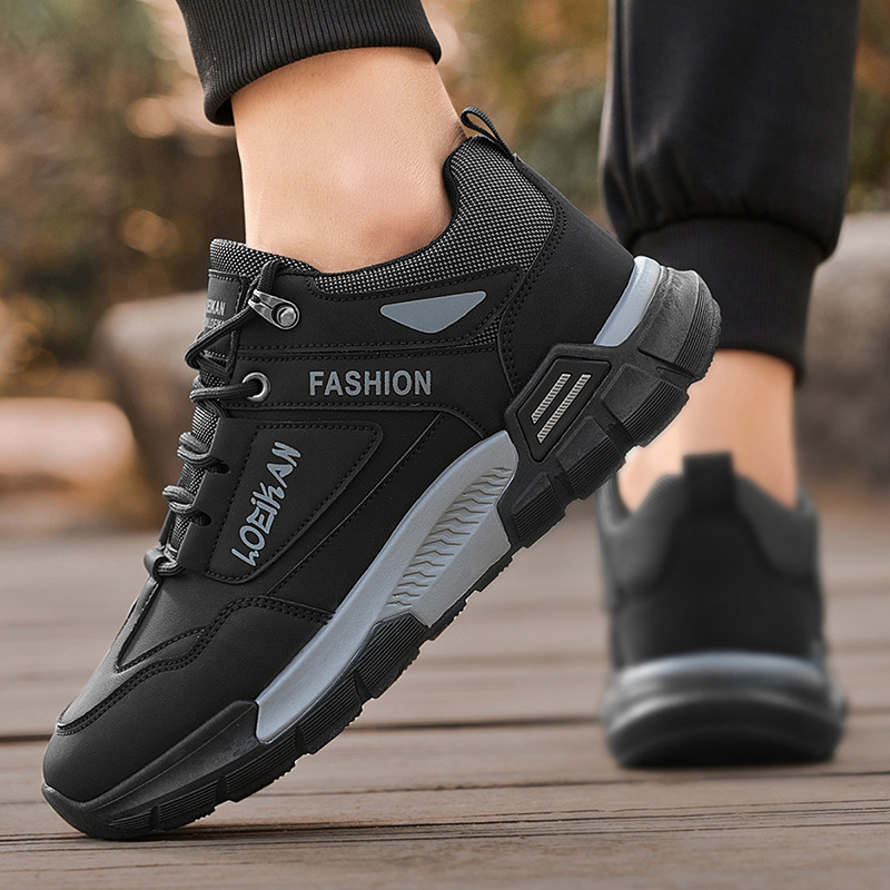 2025 primavera nuevo tipo de zapatos deportivos casuales para hombres estilo coreano versátil al aire libre zapatos de montaña zapatos de trabajo antideslizantes resistentes al desgaste