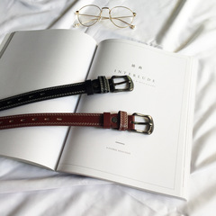 皮帶女ins韓版簡約百搭復古學生鏤空針扣腰帶時尚裝飾褲帶黑色