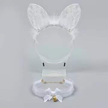 Black Cat Ear Feather Headband for Costume Parties and Performances — detail image 7