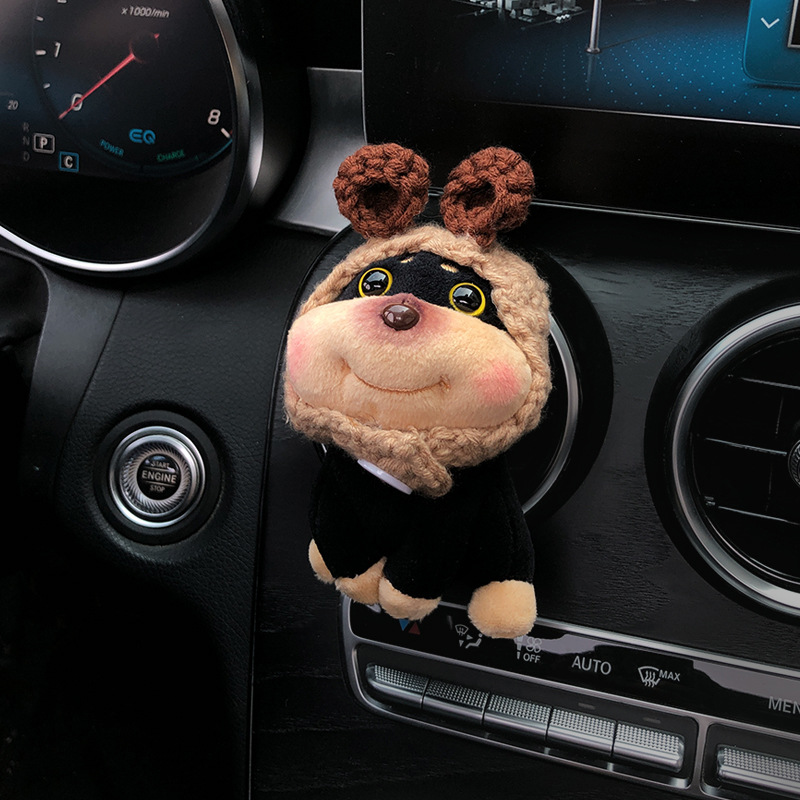 Cute abeja perro coche muñeca perfumada muñeca aire acondicionado coche decoración de salida de aire para niñas coche accesorios interiores