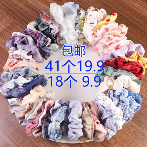 Sweet set jk large intestine hair band headband college style girl internet celebrity jewelry plaid fat intestine hair band hair accessories wholesale