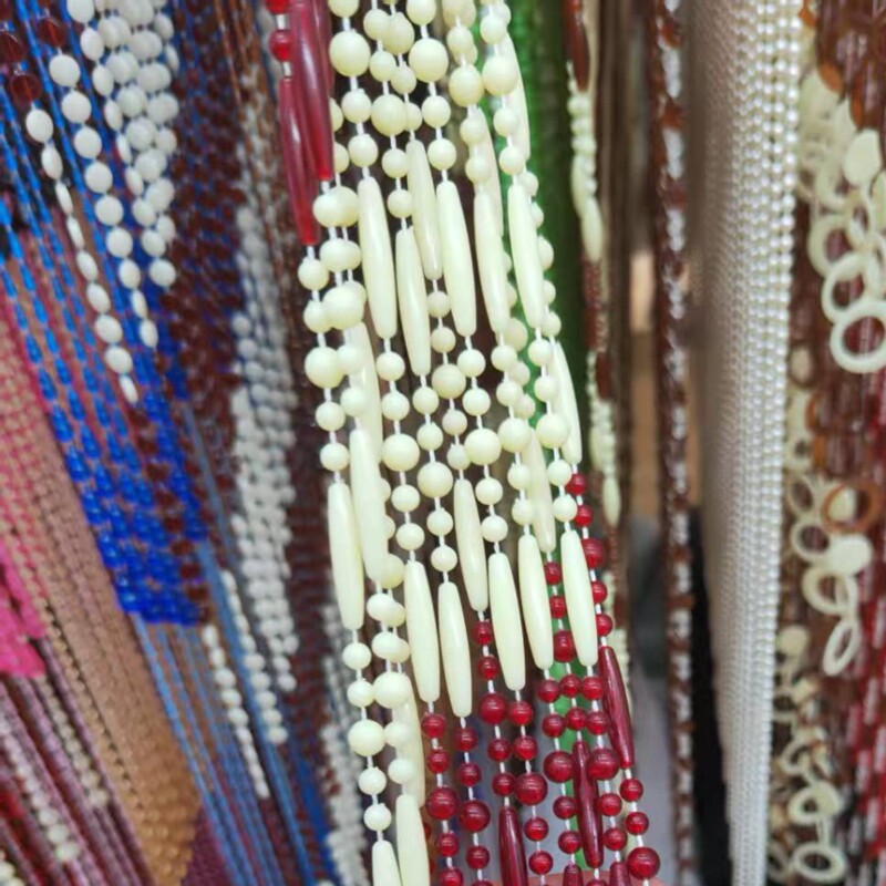 Acrylic Bead Curtain Wire Curtain Wedding Crystal Decoration Long Five-Bead Beaded Curtain Semi-Finished Product Manufacturer Wholesale