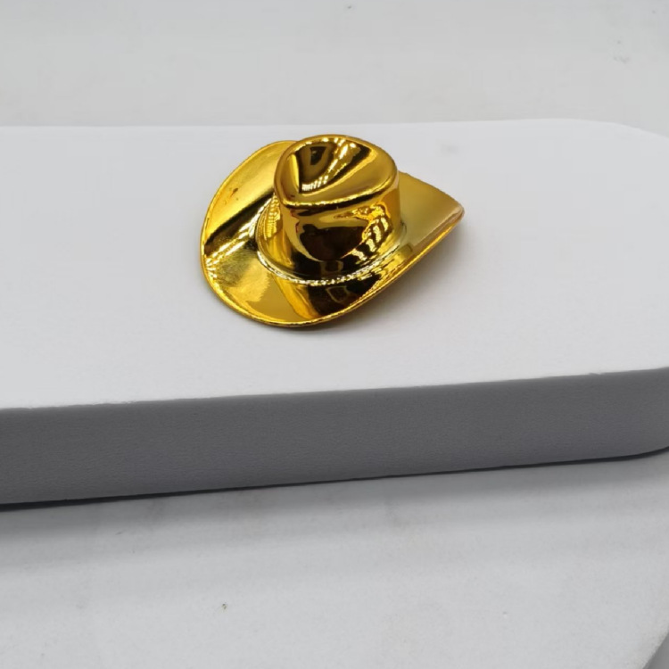 Flash láser clásico sombrero de vaquero patrón decoración fiesta color olla tapa al por mayor muñeca de juguete accesorios sombreros